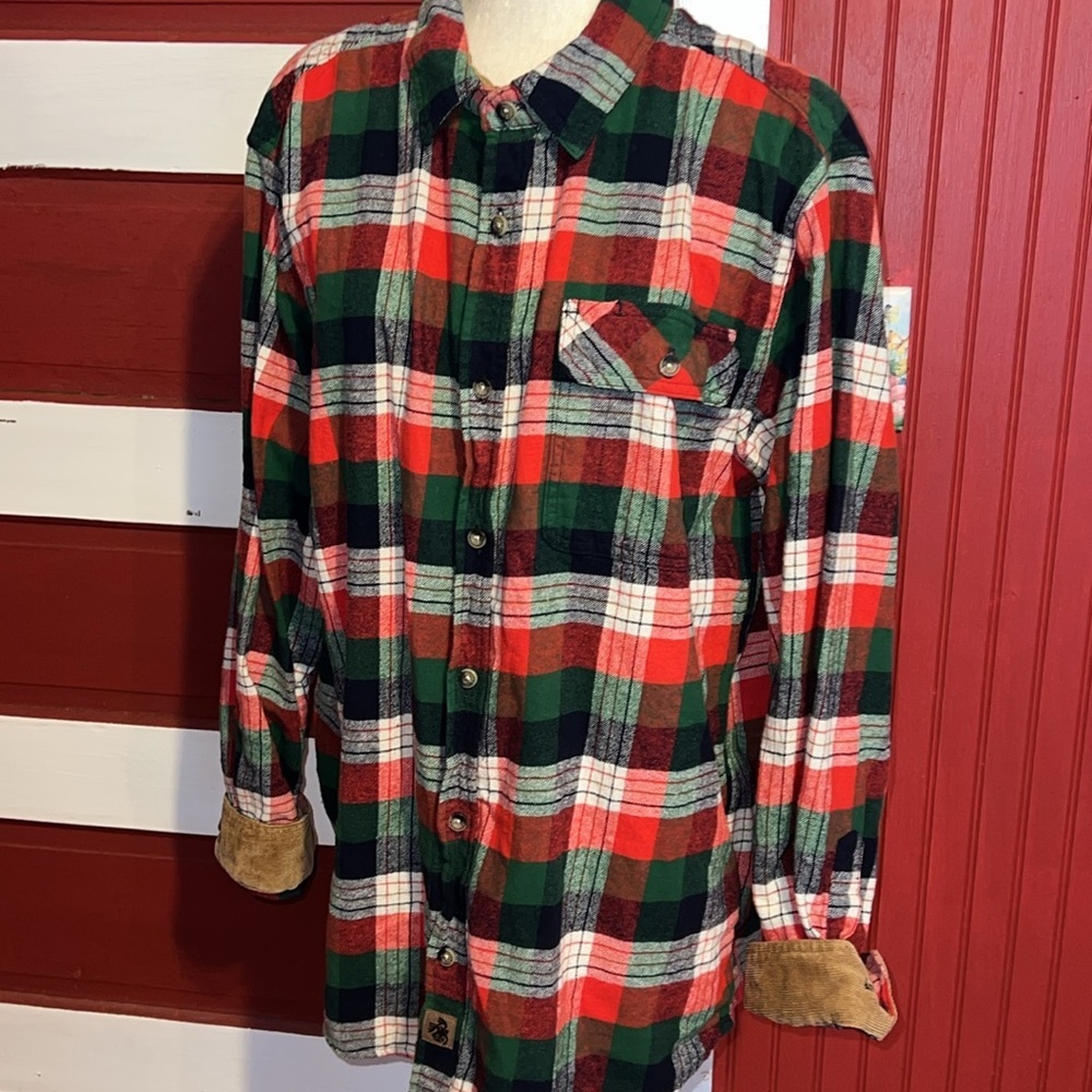 Legendary Whitetails Men's Buck Camp Flannel Long Sleeve Plaid Corduroy Cuffs XL - Picture 3 of 10